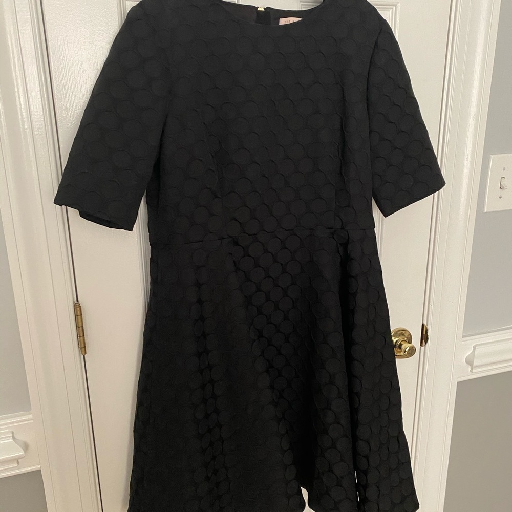 Ted Baker Textured Skater Dress - polka dot